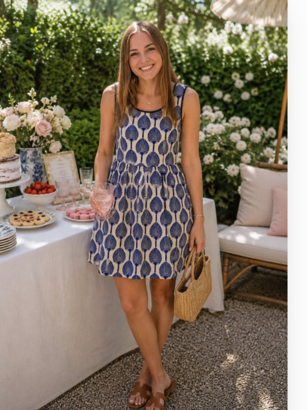 Kate Spade x Florence Broadhurst Fan Print Fit & Flare Matty Dress Size 6